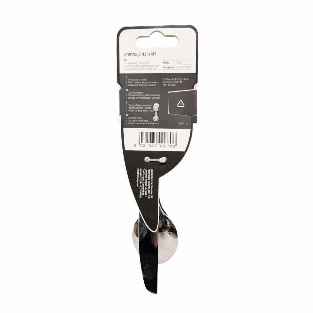 Lifeventure Stainless Steel Camping Cutlery Set - Image 4