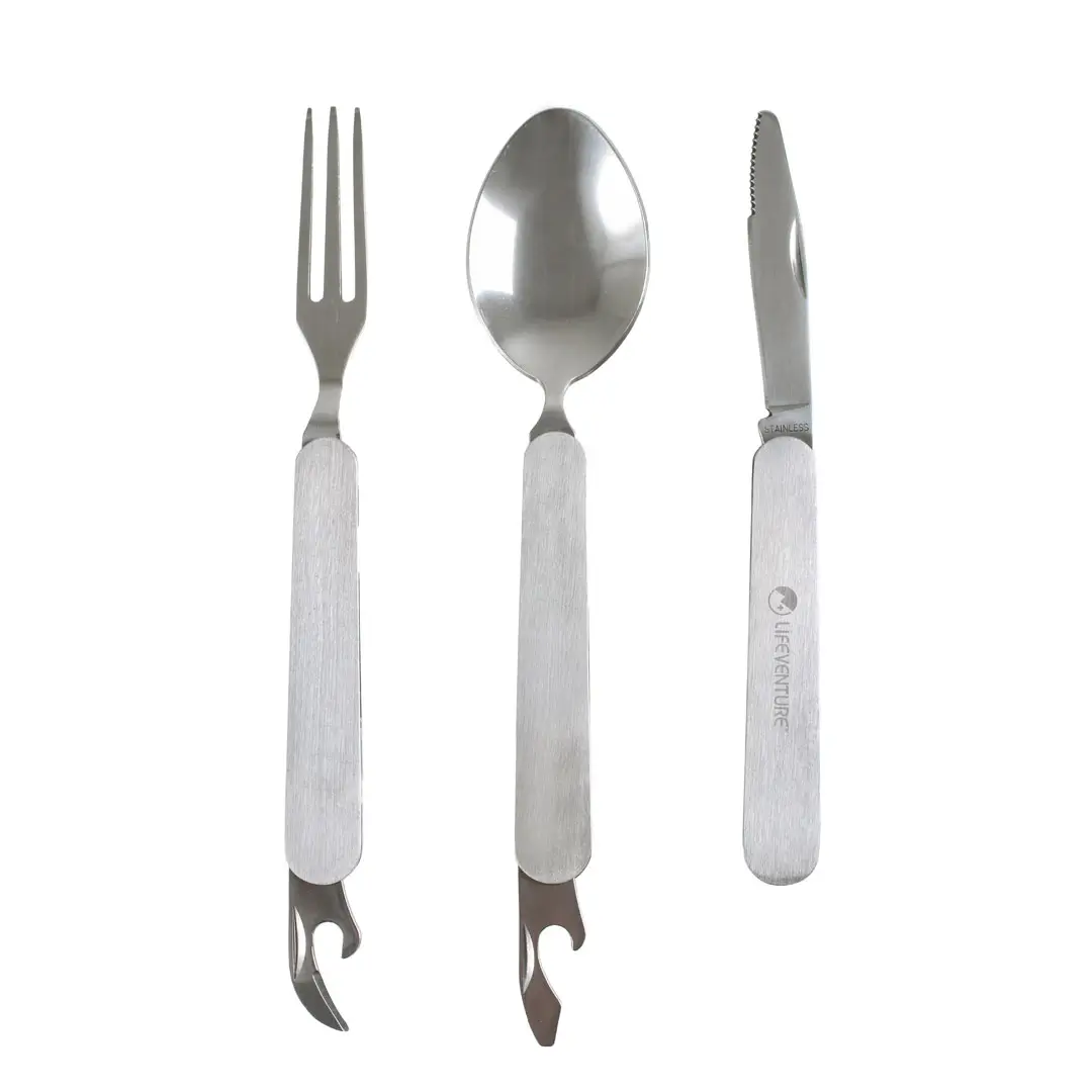 Lifeventure Stainless Steel Folding Cutlery Set