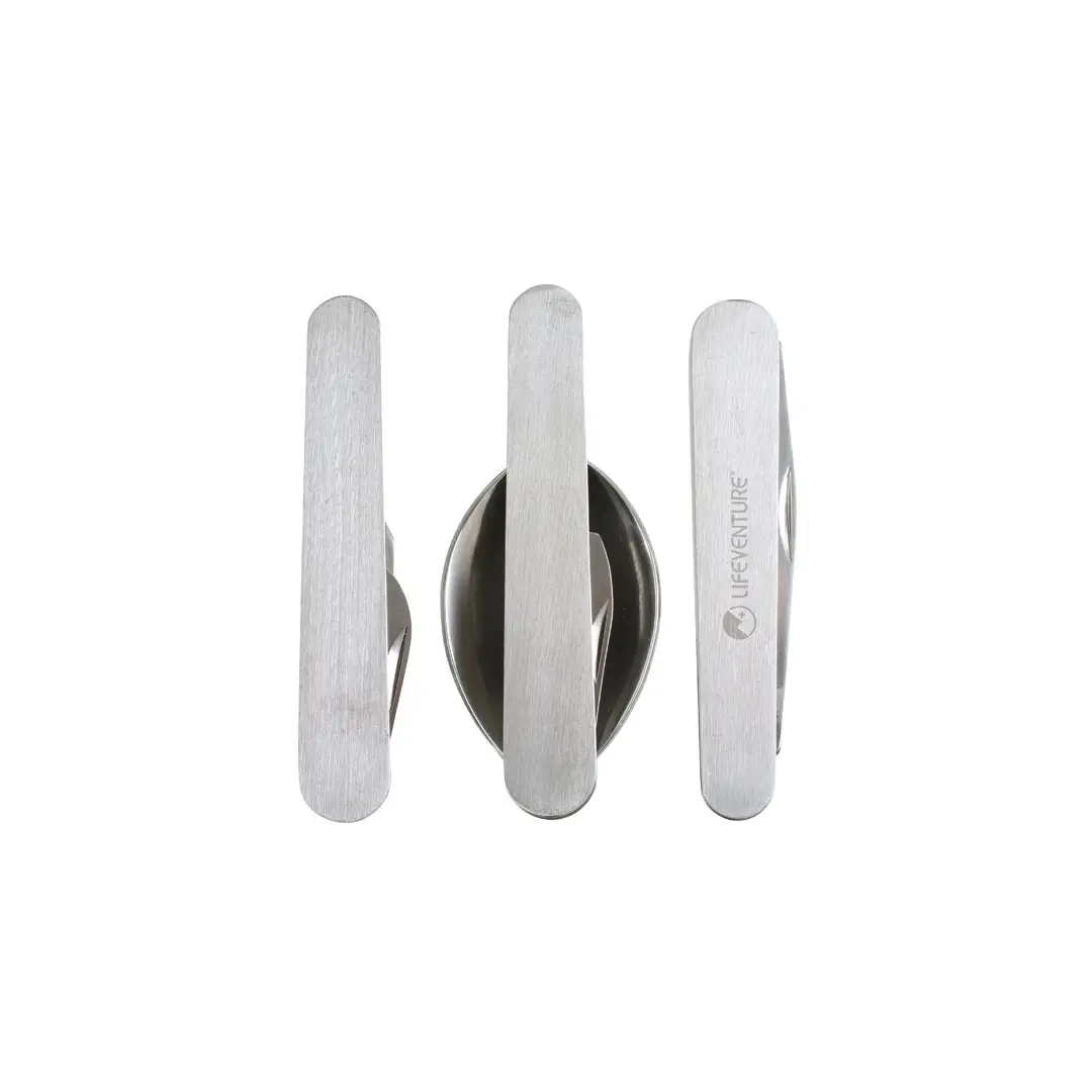 Lifeventure Stainless Steel Folding Cutlery Set - Image 2