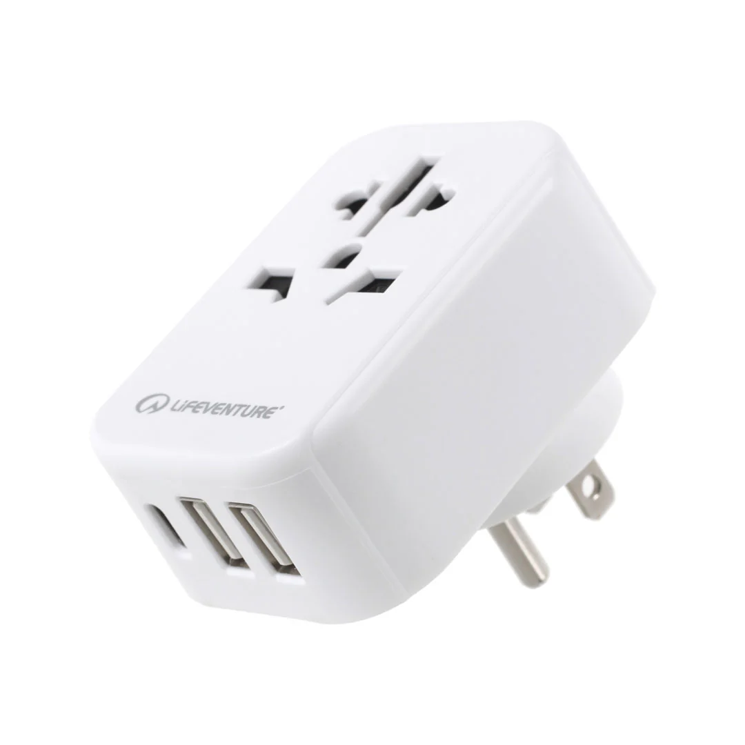 Lifeventure World To USA USB Travel Adaptor Plug